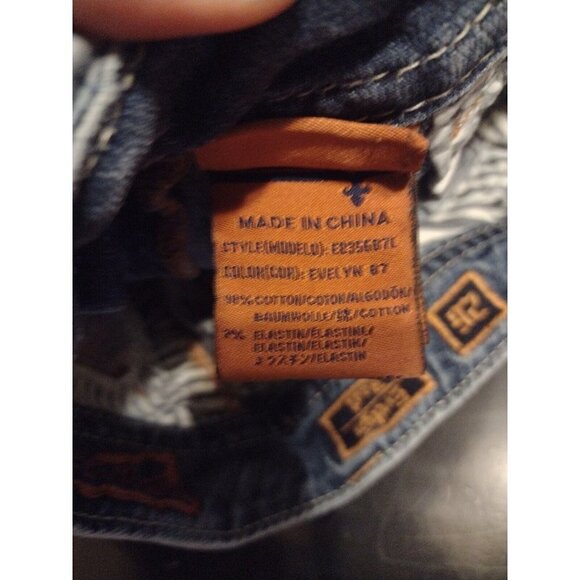 Women's Rock Revival Evelyn Boot Denim Jeans Blue 26x32 - Picture 11 of 13